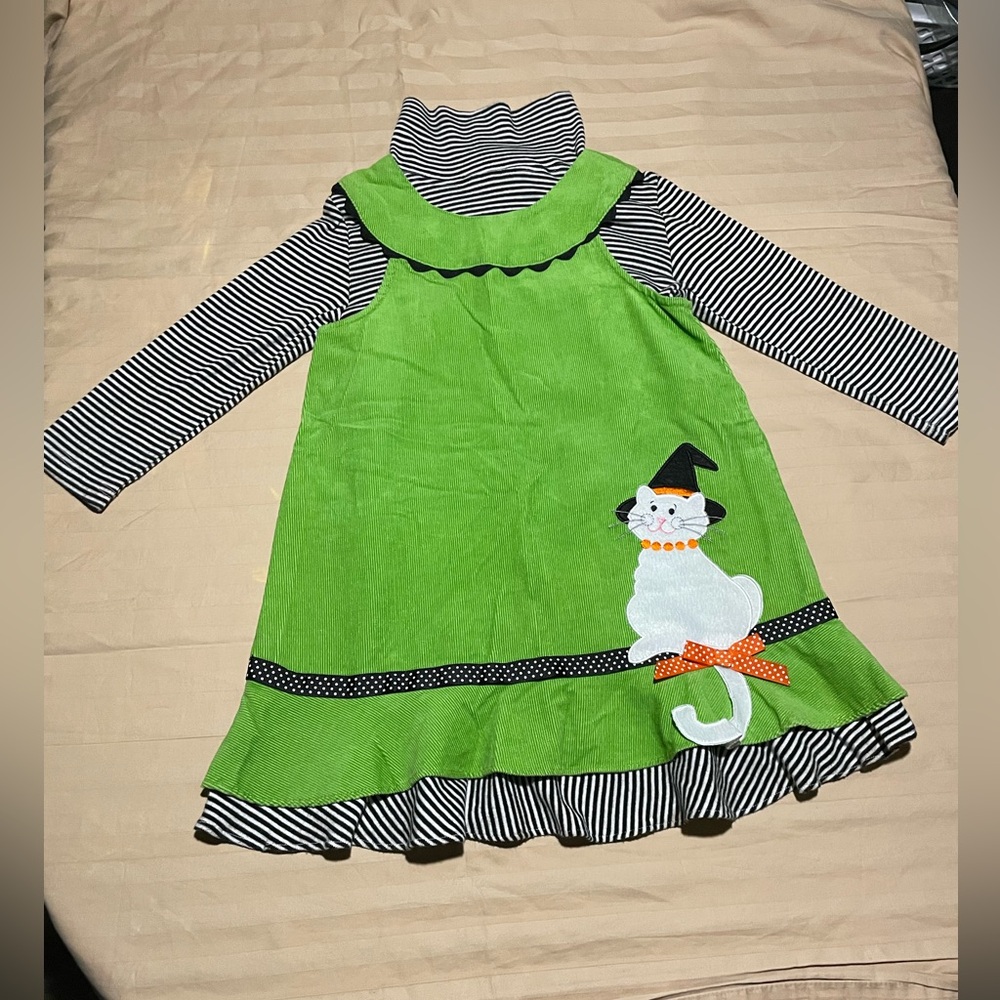 Green Halloween dress 4/5